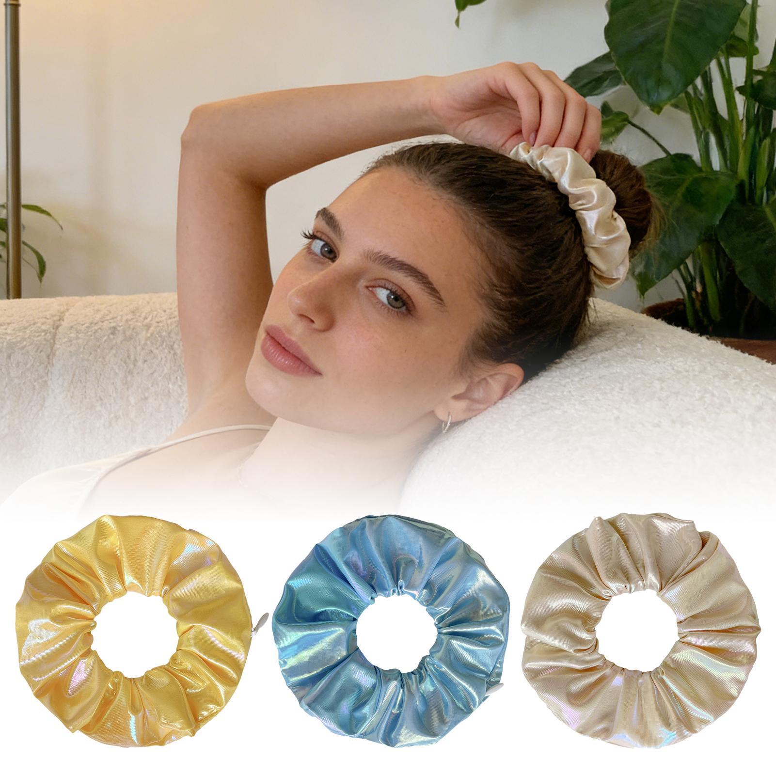 Soft Hair Scrunchies with Zipp - Headband Summer Knit 评论和价格