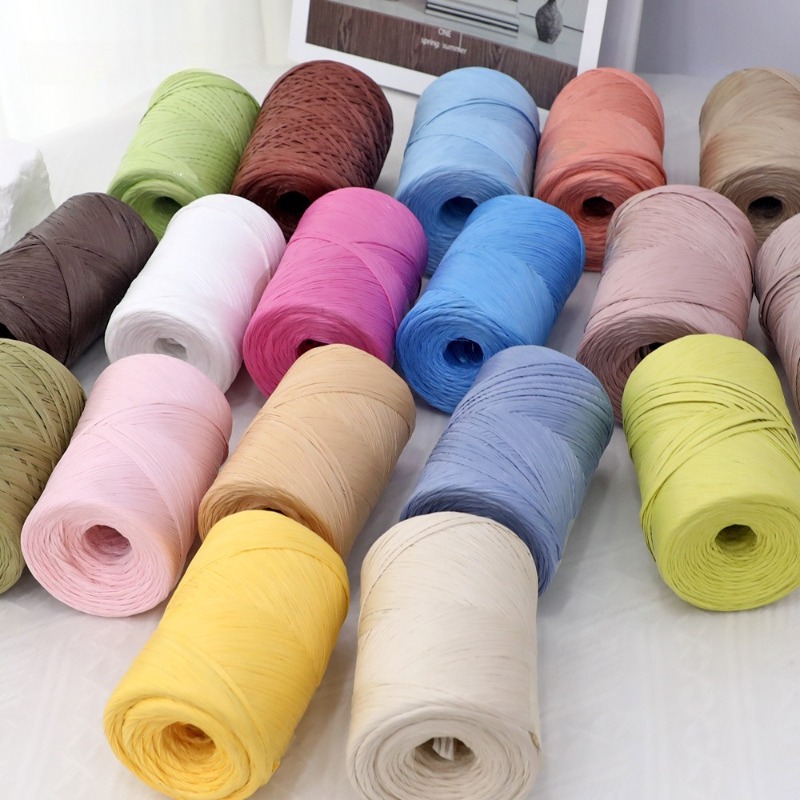 Raffia Knitting Yarn Ball, Cot - Crochet Bag Raffia 评论和价格