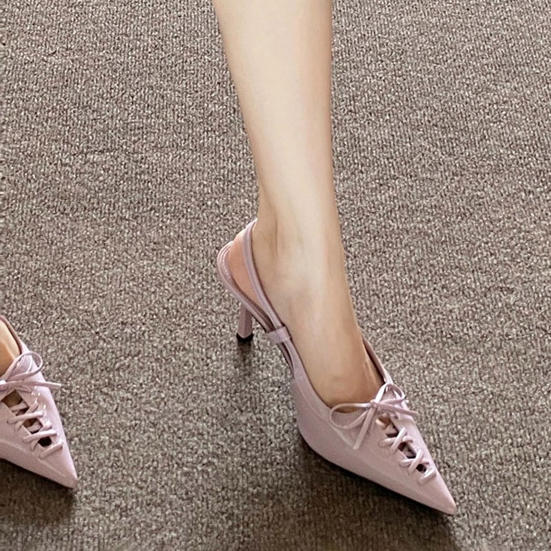 European-style Pointed-toe, Sl - Sandal Strappy Heeled 评论和价格