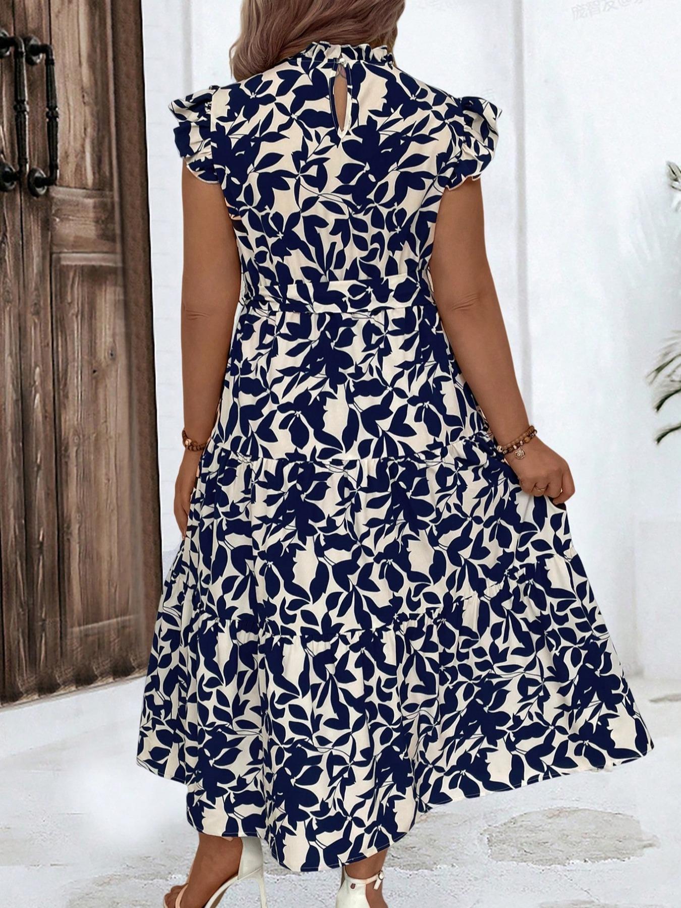 Plus Size Floral Print Ruched  - Romper Floral Print 评论和价格