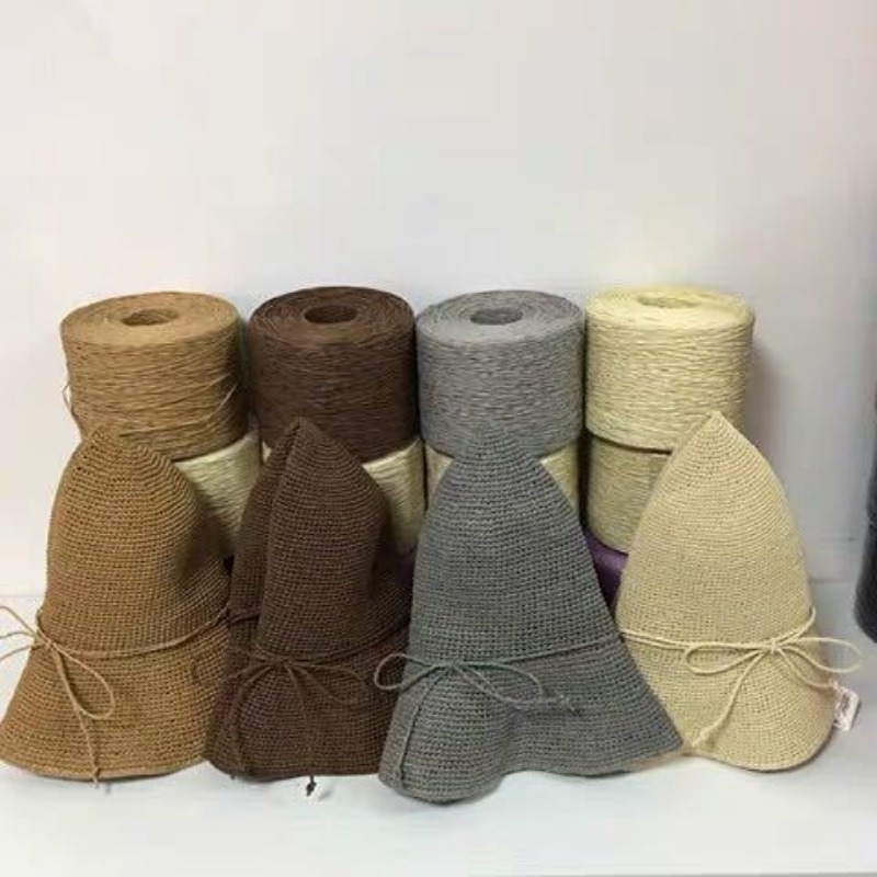 250g/pcs Thin Flat Raffia Yarn - Crochet Bag Raffia 评论和价格