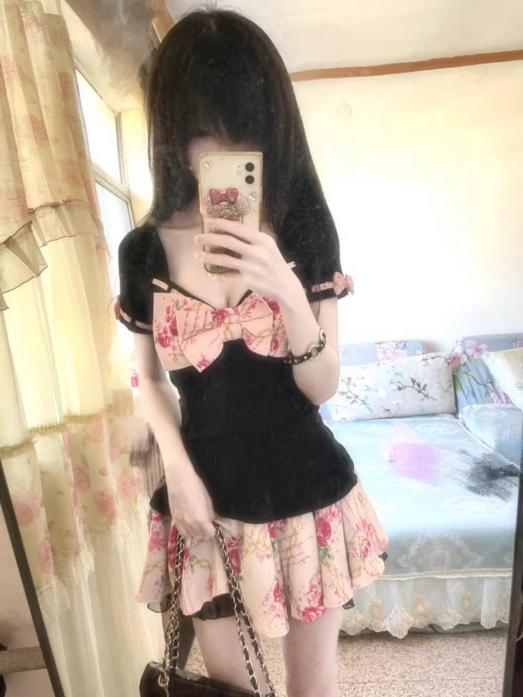 Women's Sweet Floral Print Two - Romper Floral Print 评论和价格